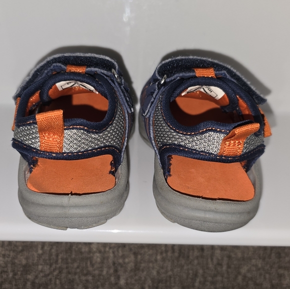 OshKosh: Baby Boy's Martin Sandal, Size: 4, Navy & Orange, Excellent condition - Picture 5 of 16